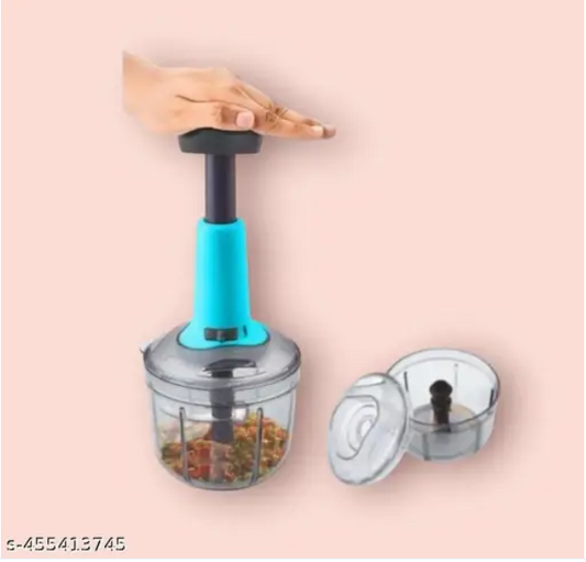 Deep Store Push Chopper,Premium Quality With 3 Blades Inside,Lock Button Inbuild,Manual(650 ml)