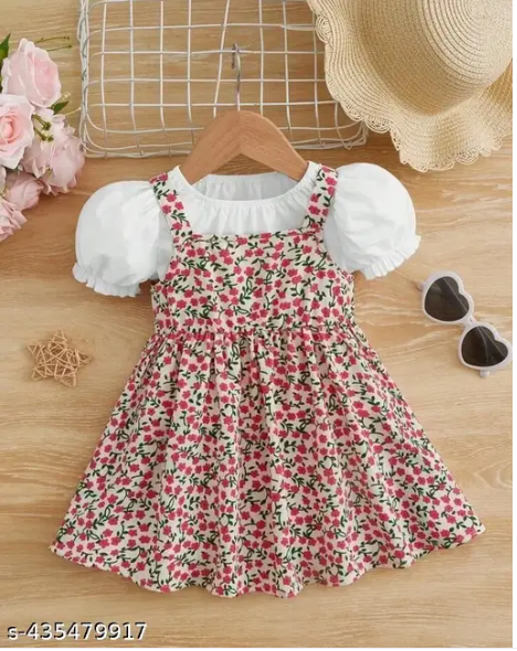 baby red Koti frock