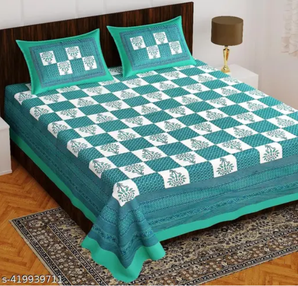 Bedsheet with 2 pillow covers (King size)