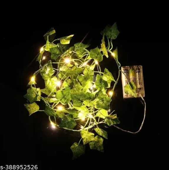 7 Feet Enchanting Money Plant Home Décor String Light, Battery Powered Copper Lights(30 LED, Warm White)