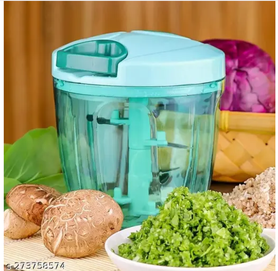 Big Size 5 Steel Blade Chopper / Handy Vegetable and Fruit Chopper / Kitchen Dori Chopper / Manual Chopper / Onion Dry Fruit Grinder / Vegetable Chopper Cutter / Salad Maker( XXL Chopper 1000ml,Pack of 1, blue)