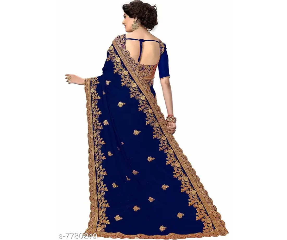 Trendy Embroidery Saree