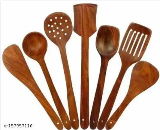 Wooden Cooking and Serving Spoon set