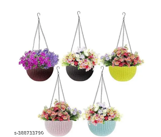 Hanging Planter & Pot - 6.5 Inches Premium Quality with 5 hanging chains